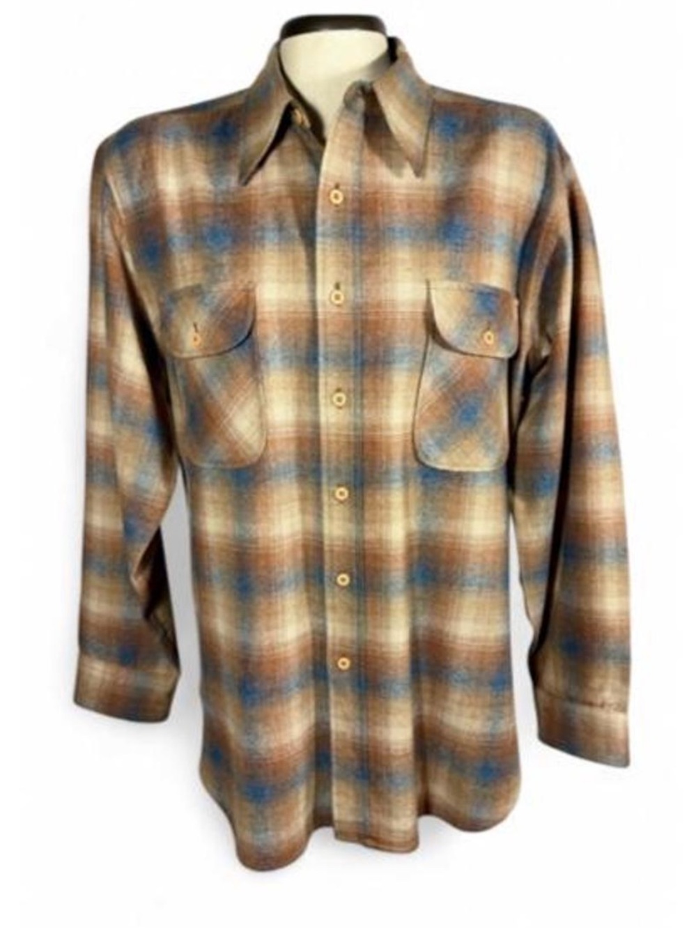 Vintage Pendleton Country Traditionals 100% Virgin Wool Plaid Shirt Large